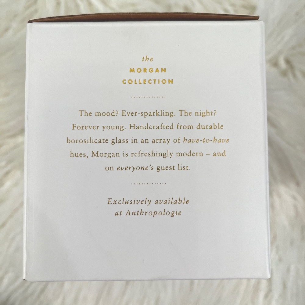 Anthropologie "Set of Morgan Stemless wine glasses in Lilac" New in Box NWT - Picture 9 of 11
